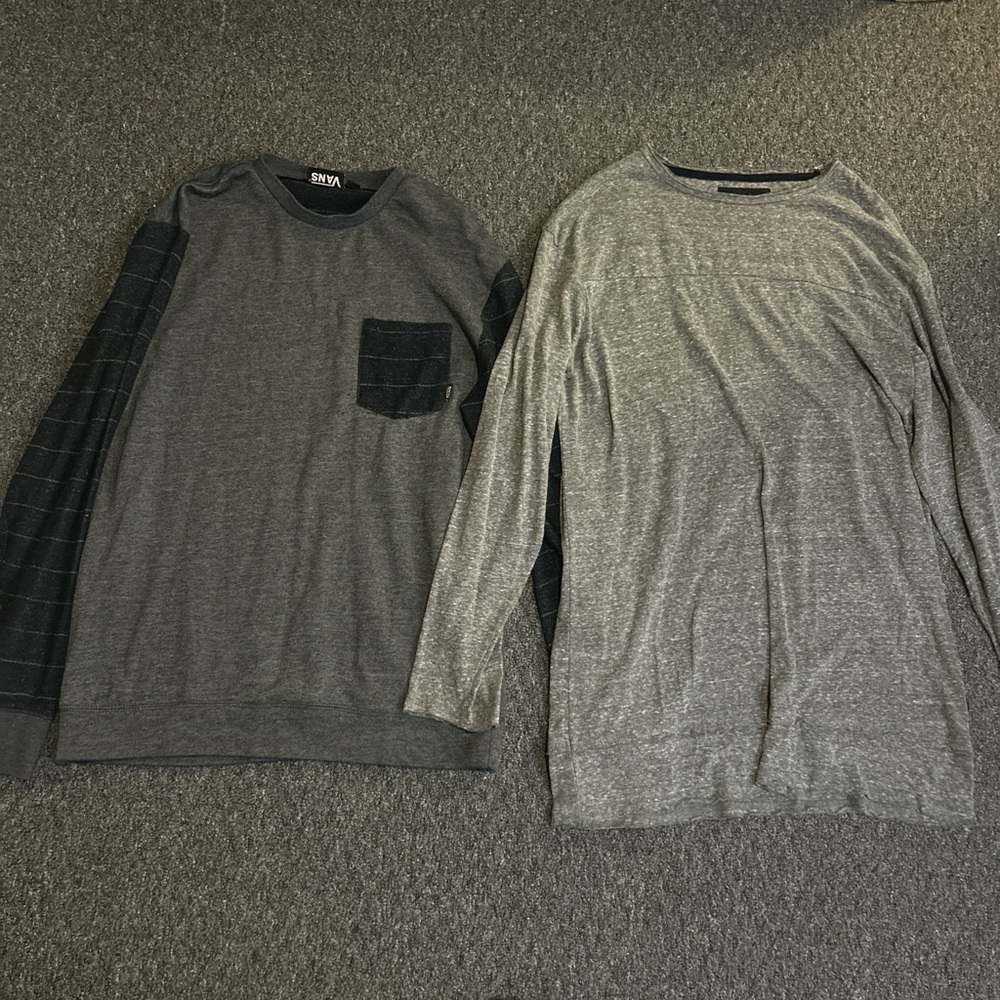 Gray and Black Men's Shirt